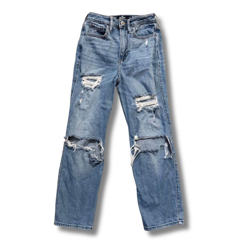 Hollister Ultra High-Rise Vintage Straight Jeans - Medium Wash, 00S